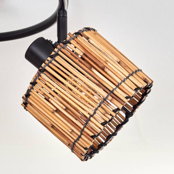 Deckenleuchte Obenetto Beige - Aluminium - Holzverbundwerkstoff - 46 x 24 x 40 cm