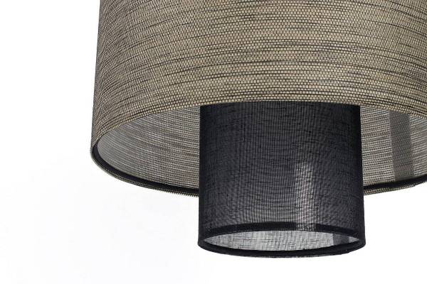 Hängeleuchte Twin Beige - Schwarz