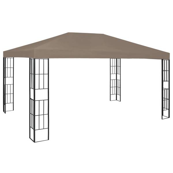 Gartenpavillon 3007852 Grau - Polyester - Stahl - 400 x 260 x 400 cm