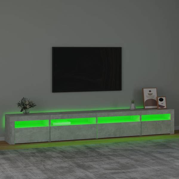 TV-Schrank mit LED-Leuchten D532 Steingrau