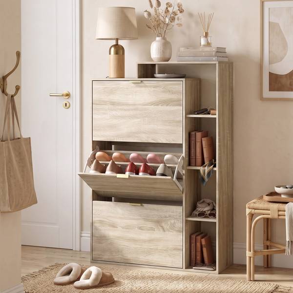 Schuhschrank 837-818V90AK Braun - Eisen - 25 x 124 x 80 cm