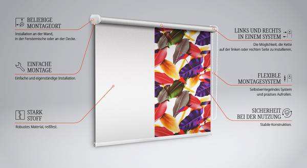 Rolgordijn KALEIDO 60 x 140 cm
