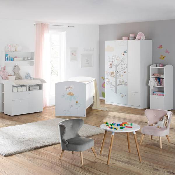 Kindertisch CHILD Beige - Weiß - Holzwerkstoff - Holz teilmassiv - 60 x 46 x 60 cm