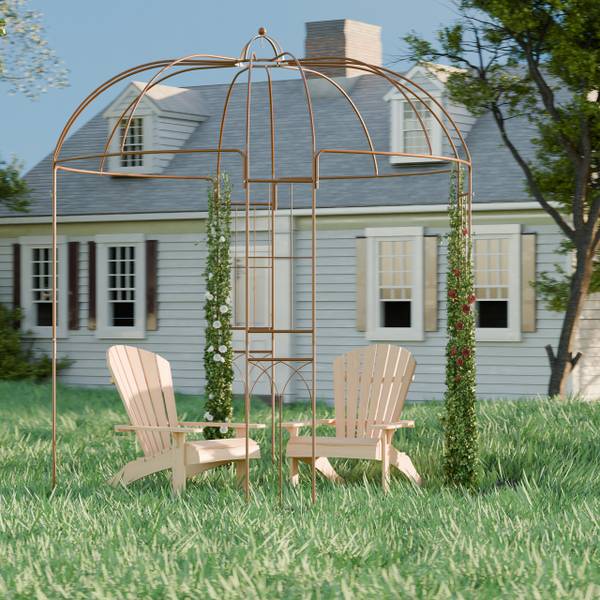Rosenpavillon Metall Weiß - Stahl - 211 x 269 x 211 cm