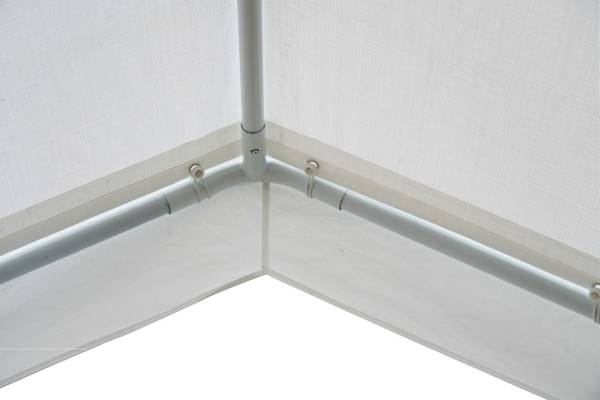 Großraumzelt MAXIMA Weiß - Textil - 400 x 300 x 800 cm