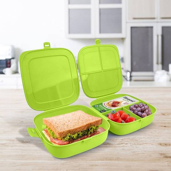 Lunchbox mit 2 Behältern Grün