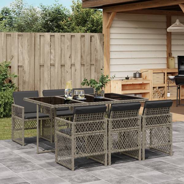 Garten Essgruppe 3033273-2 (7-teilig) Grau