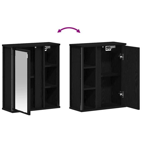 Spiegelschränke 861902 Schwarz - Holzwerkstoff - 50 x 60 x 21 cm