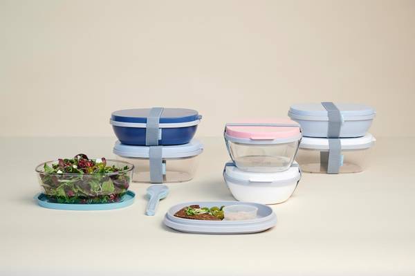 Lunchbox Duo Ellipse Pink - Kunststoff - 18 x 8 x 23 cm