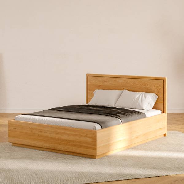 Massivholzbett Linea mit Bettkasten 200 x 160 cm