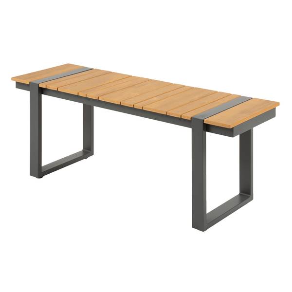 Gartensitzbank TAMPA LOUNGE Braun - Kunststoff - 123 x 47 x 34 cm