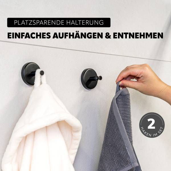 Badzubehör Piazza Black 3er-Set Schwarz - Metall - 15 x 35 x 11 cm