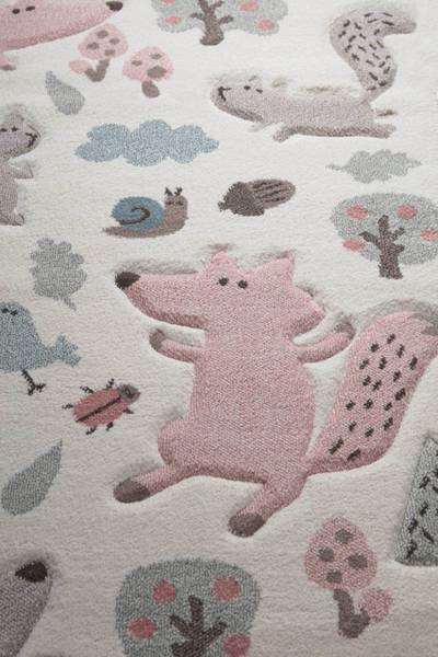 Kinderteppich Forest Weiß - 160 x 225 cm