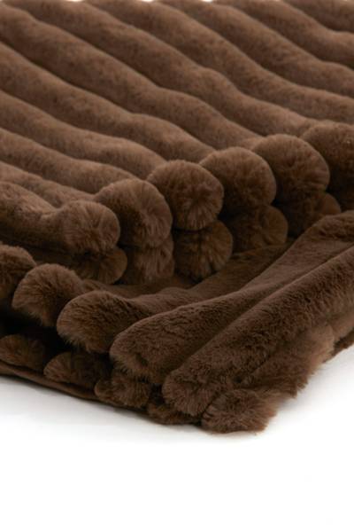 Plaid VAJEN Braun - Textil - 130 x 1 x 170 cm