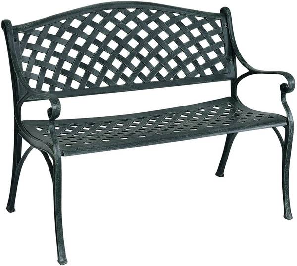 Eisenbank belastbar bis 210kg Grün - Metall - 62 x 83 x 102 cm