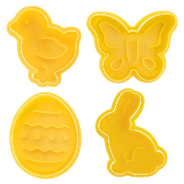Ausstechformen 4er Set 127453 Gelb - Kunststoff - 4 x 4 x 5 cm