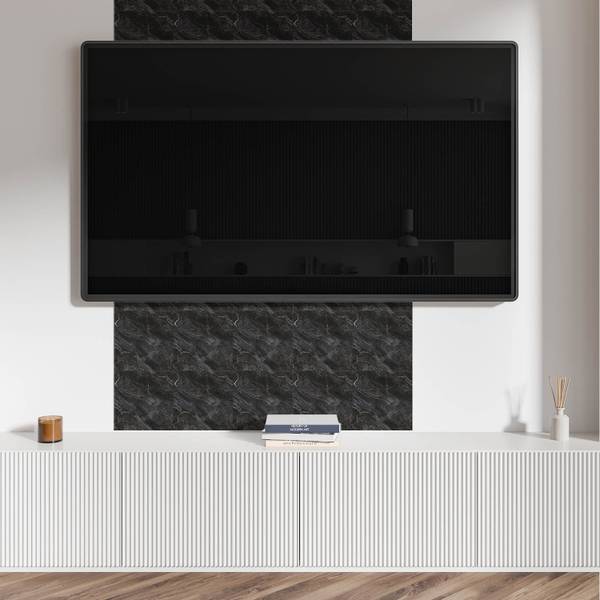 Vinylfliese MarmorEdel 20er-Set Schwarz - Vinyl - 20 x 20 x 1 cm