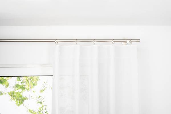 Schlaufengardine Breeze Weiß - Höhe: 245 cm