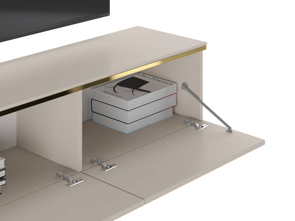 TV-Hängeschrank VUKIA Beige - Holz teilmassiv - 180 x 30 x 35 cm