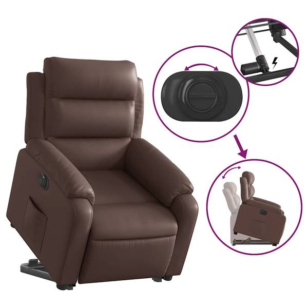 Relaxsessel mit Aufstehhilfe 3032394-3 Braun