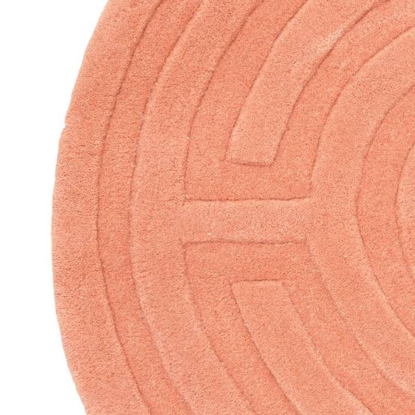 Wollteppich Naturals Pink - Naturfaser - 80 x 1 x 80 cm