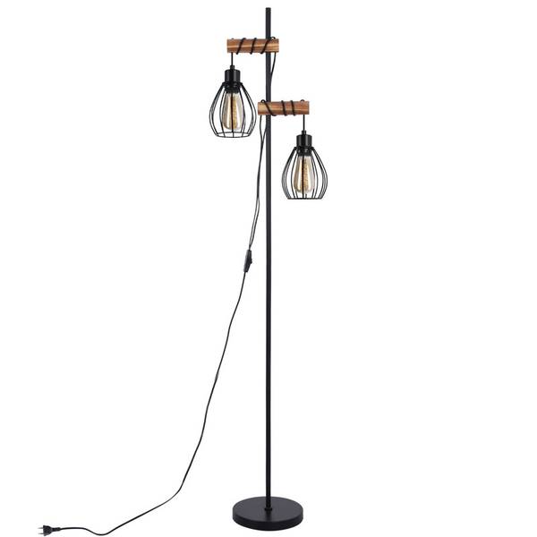 Lampadaire Ellis II Noir - Métal - 23 x 23 x 152 cm