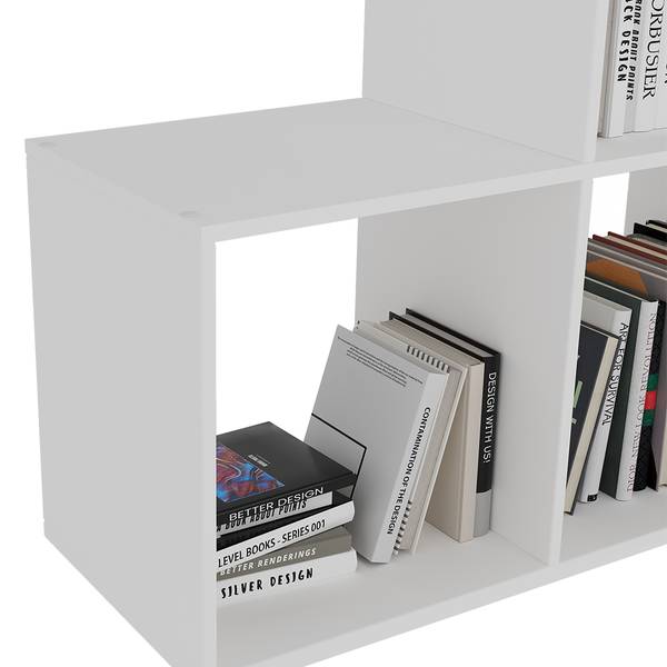 Treppenregal Theresa 40282 Weiß - Holzwerkstoff - 104 x 108 x 29 cm