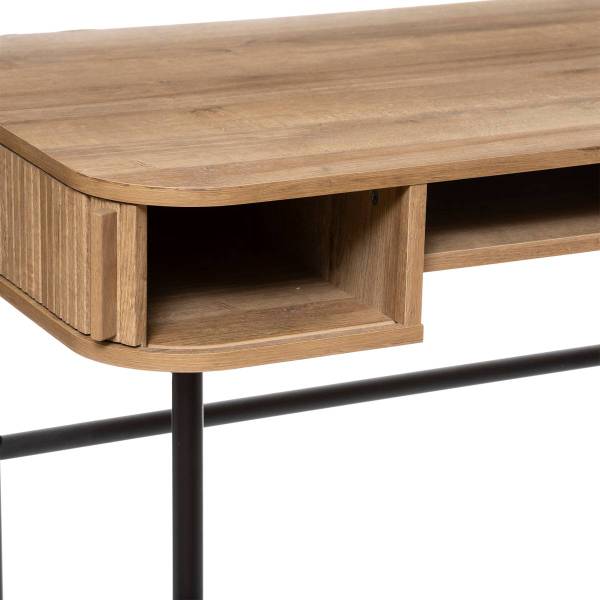 Bureau 2 portes COLVA Marron - Bois manufacturé - 60 x 76 x 105 cm