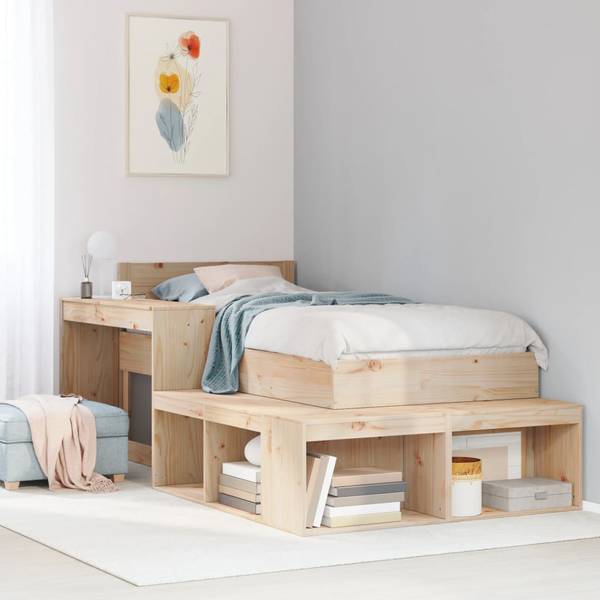 Nachttisch X3427 Braun - Massivholz - 122 x 75 x 232 cm
