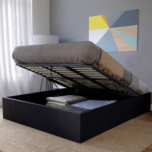 BETTKASTEN TORINO Schwarz - 175 x 210 cm