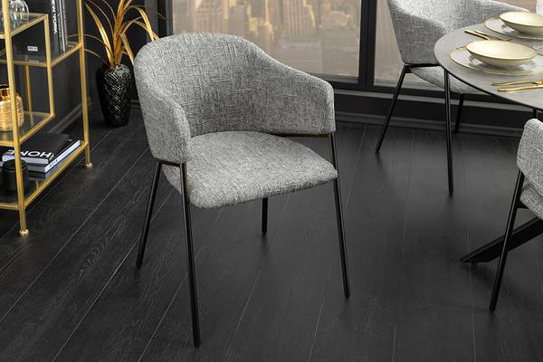 Stuhl NOBLESSE Grau - Chenille - Polyester - 54 x 77 x 62 cm
