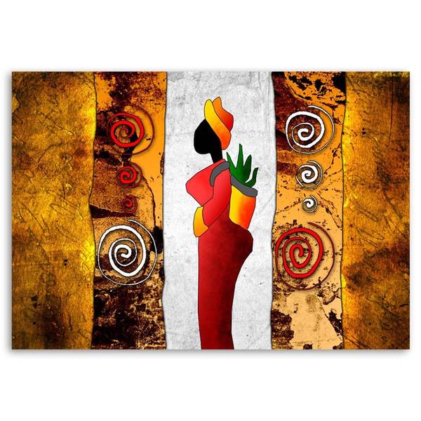 Wandbild indigene frau 120 x 80 cm