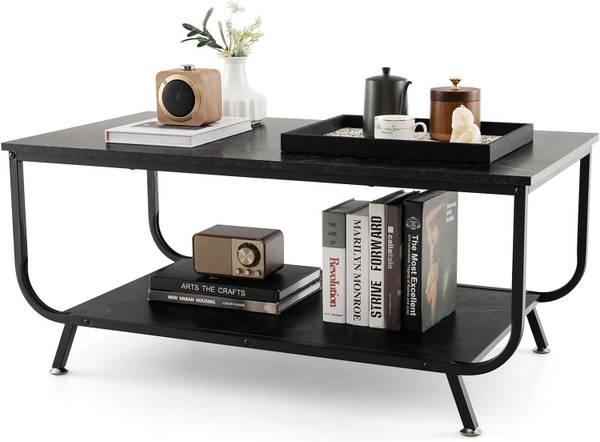 Couchtisch HV10459 Schwarz - Holzwerkstoff - 55 x 47 x 105 cm