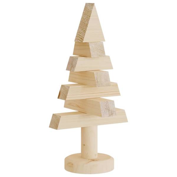 Weihnachtsbäume 2 Stk. D5017 Braun - Massivholz - 15 x 30 x 15 cm