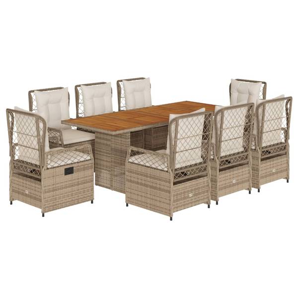 Salle à manger 3036394-4 (lot de 9) Beige - Crème