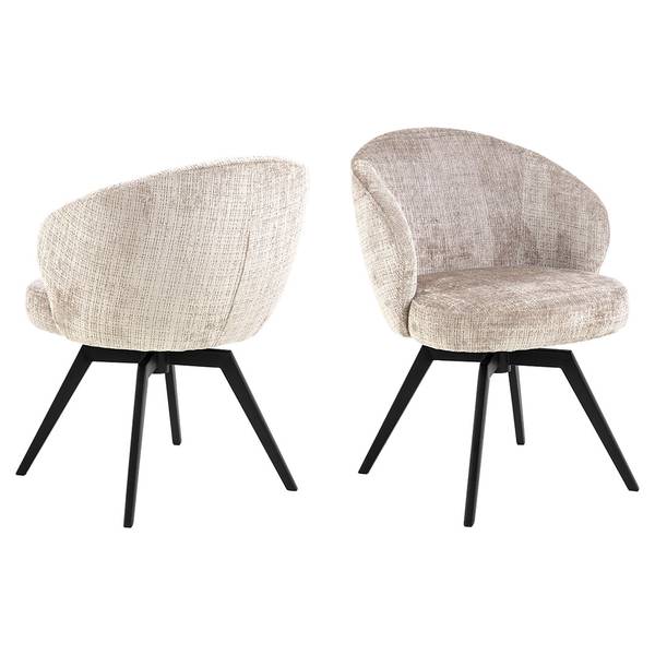 Darlene eetkamerstoel beige - textiel - 59 x 80 x 60 cm