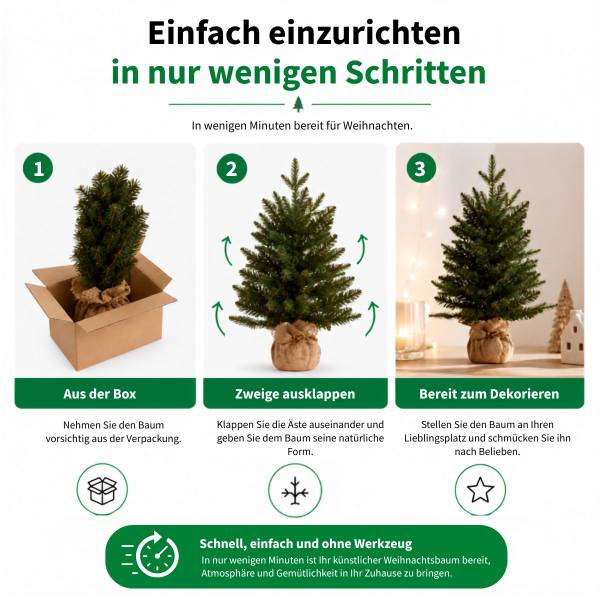Künstlicher Weihnachtsbaum Sitka Grün - Kunststoff - 43 x 60 x 43 cm