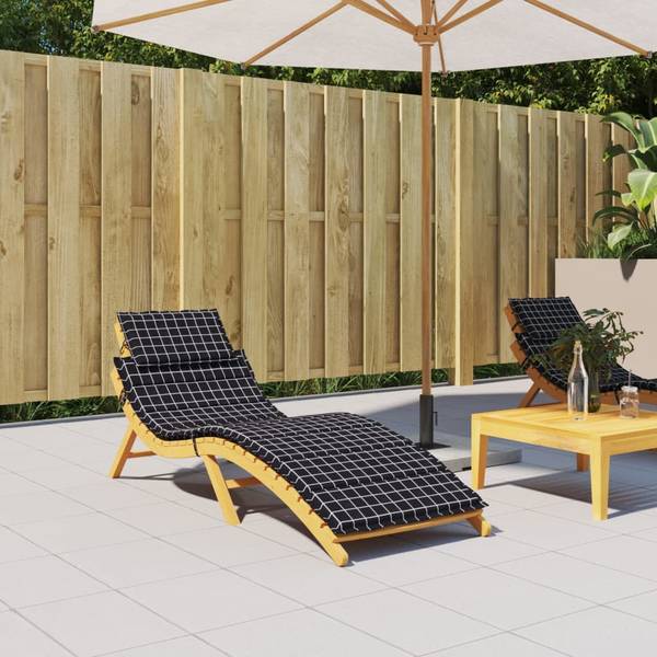 Sonnenliegen-Auflage 3005772-1 Schwarz - Weiß