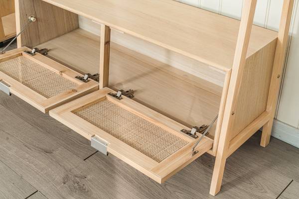 Servierwagen OULU Braun - Massivholz - 78 x 79 x 28 cm