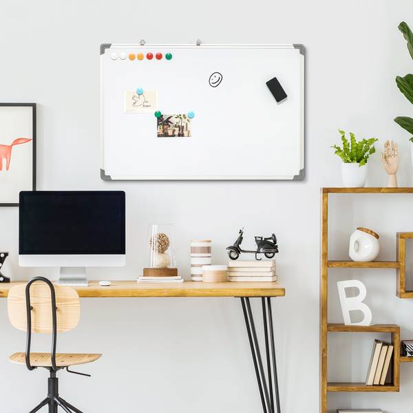 Whiteboard 911-016V01WT wit - metaal - 60 x 2 x 90 cm