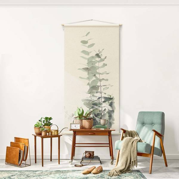 Wandteppich Eukalyptus im Licht 145 x 290 cm