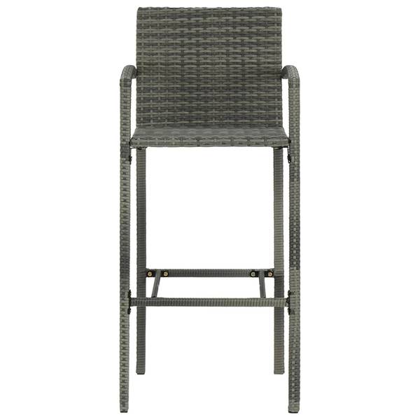 Bar-Set 3064812 (5-teilig) Grau - Stahl - Polyethylen - 61 x 111 x 100 cm