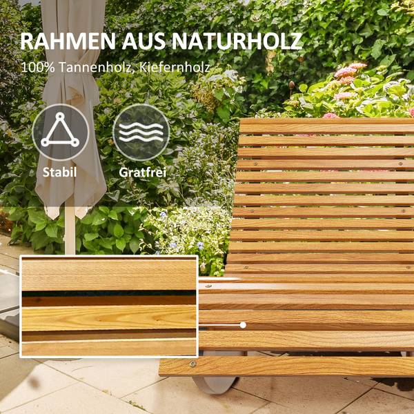 Schaukelstuhl 84G-210V01TK Braun - Massivholz - 60 x 60 x 130 cm