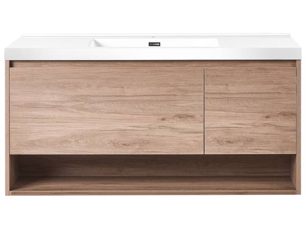 Badezimmerschrank UMAYO 2-tlg Braun - Weiß - Holzwerkstoff - 50 x 55 x 50 cm