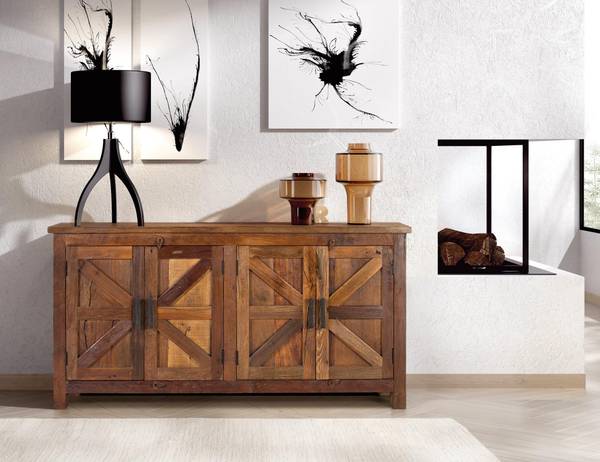 Sideboard 2139 Braun - Massivholz - 180 x 90 x 40 cm