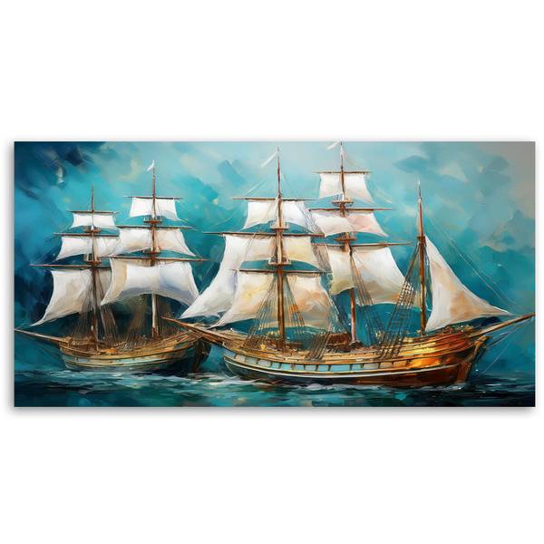 Wandbild schiffe segelschiffe retro 120 x 60 cm