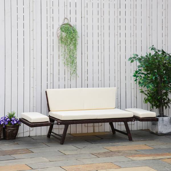 Rattansofa 860-049 Braun