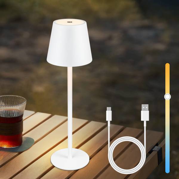 Lampe de table LED Regensburg Blanc
