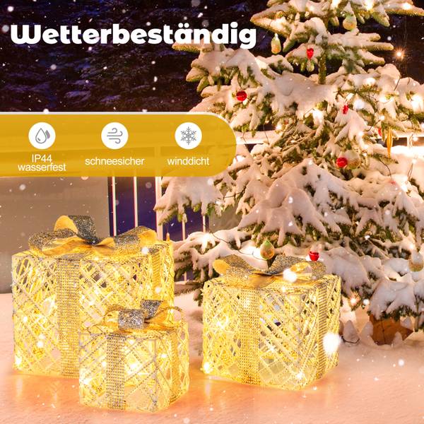 Weihnachtsbox OY46007PQDE(3-tlg.) Weiß - Metall - 25 x 23 x 25 cm