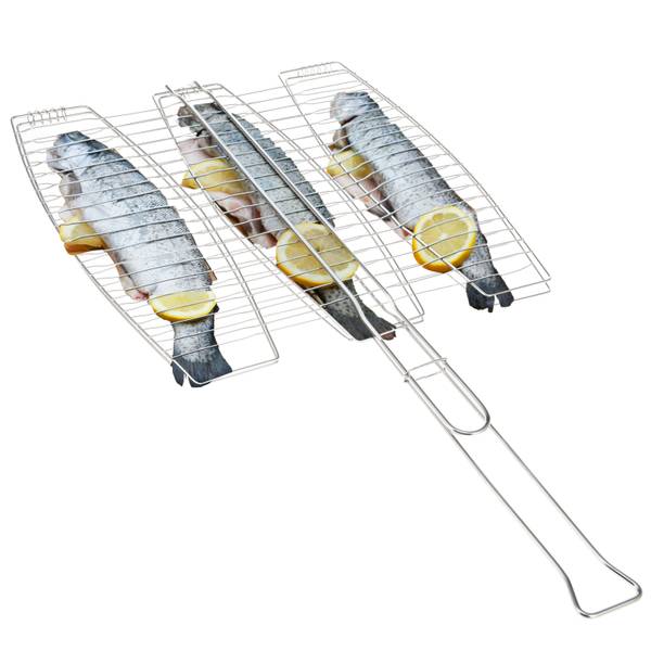 Fischgriller 14113 Silber - Metall - 40 x 40 x 65 cm